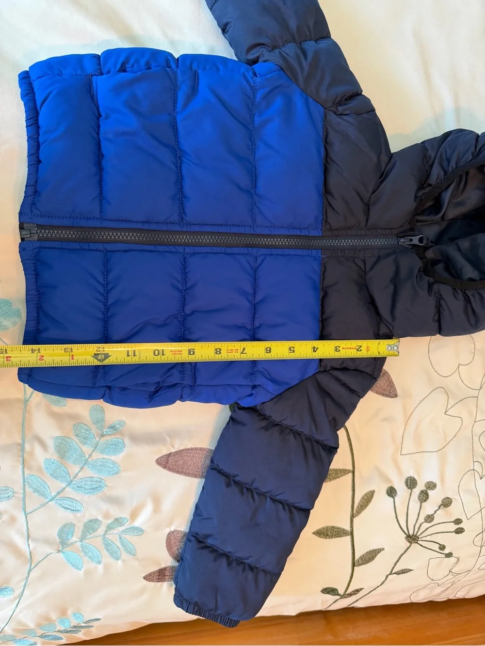 The Children's Place Toddler Boys Colorblock Hooded Puffer Jacket Blue 3T